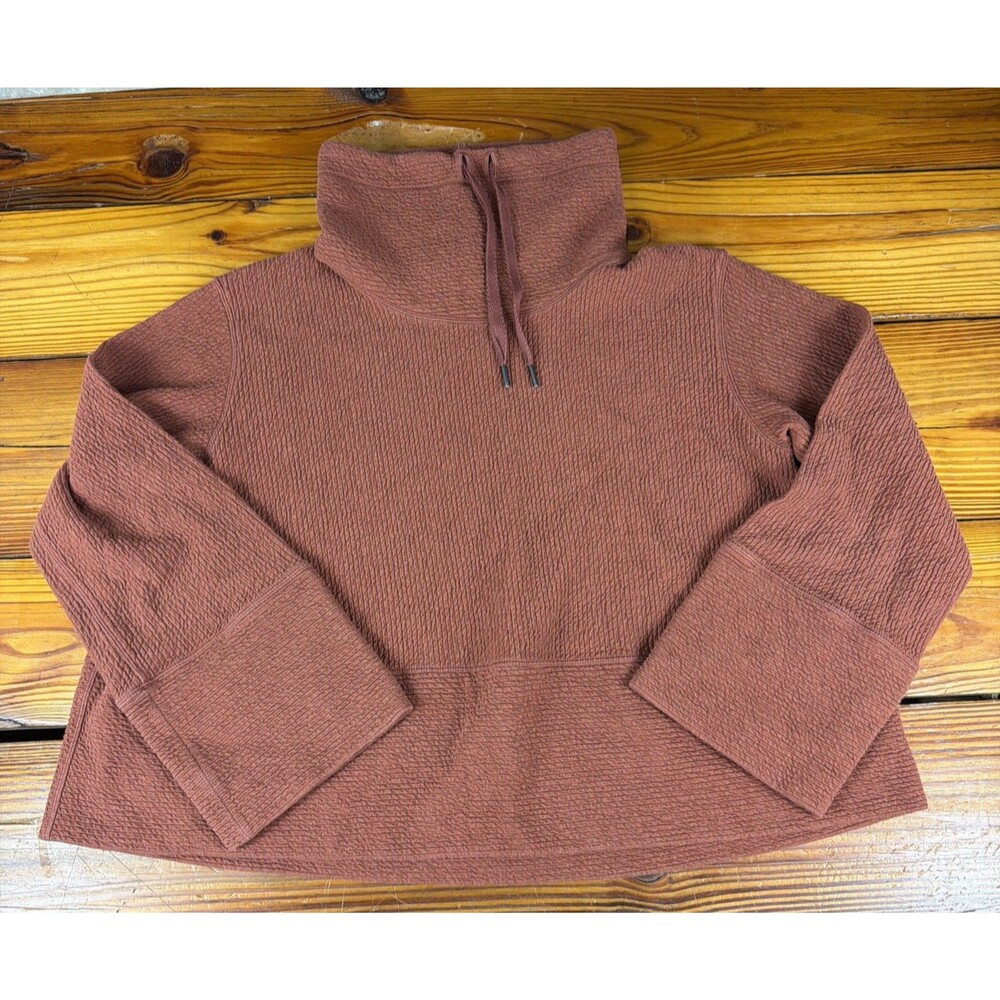 Lululemon Sweater Womens Medium Peaceful Moments Pullover Cropped Cowl Neck